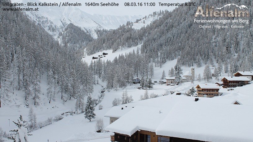 Kelet-Tirolban 40 cm esett helyenként 24 óra leforgása alatt - kép: foto-webcam