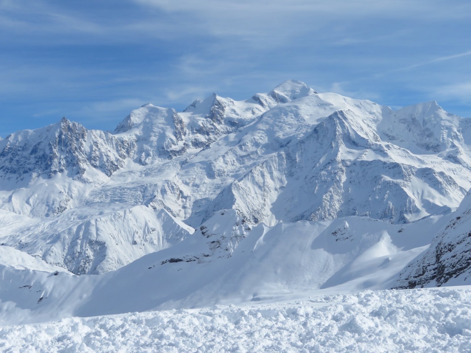 A Mont Blanc tömbje a Les Grandes Platiers-ről