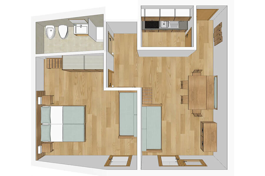 Larice 55 m²-es apartman