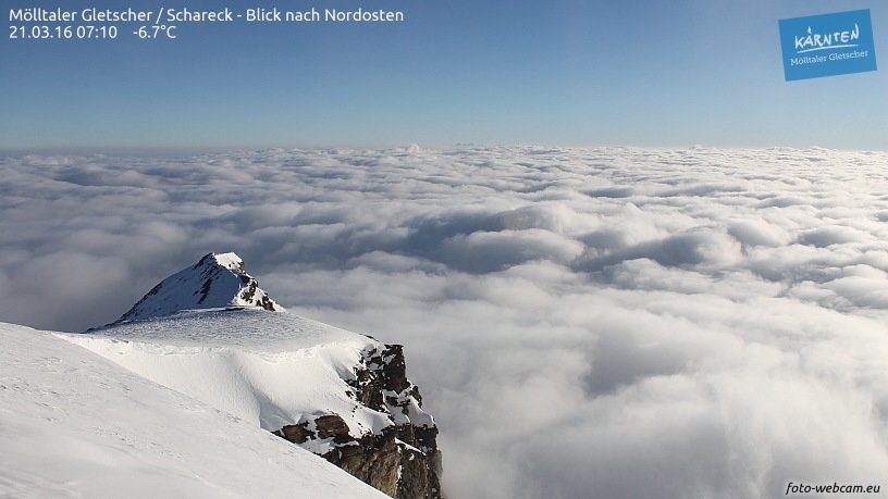 Mölltal és a felhőtenger - foto.webcam.eu