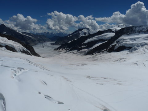 az Aletsch gleccser fenntről