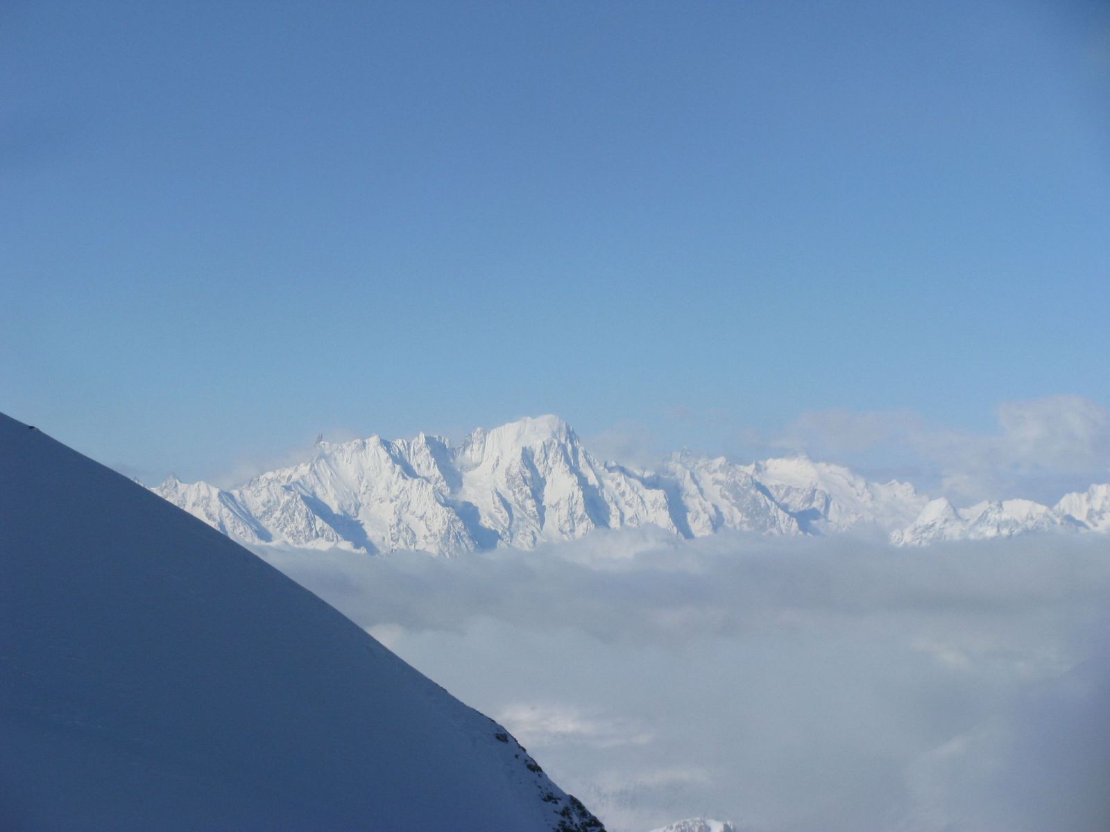 Mont Blanc látképe a Grande Mottéról