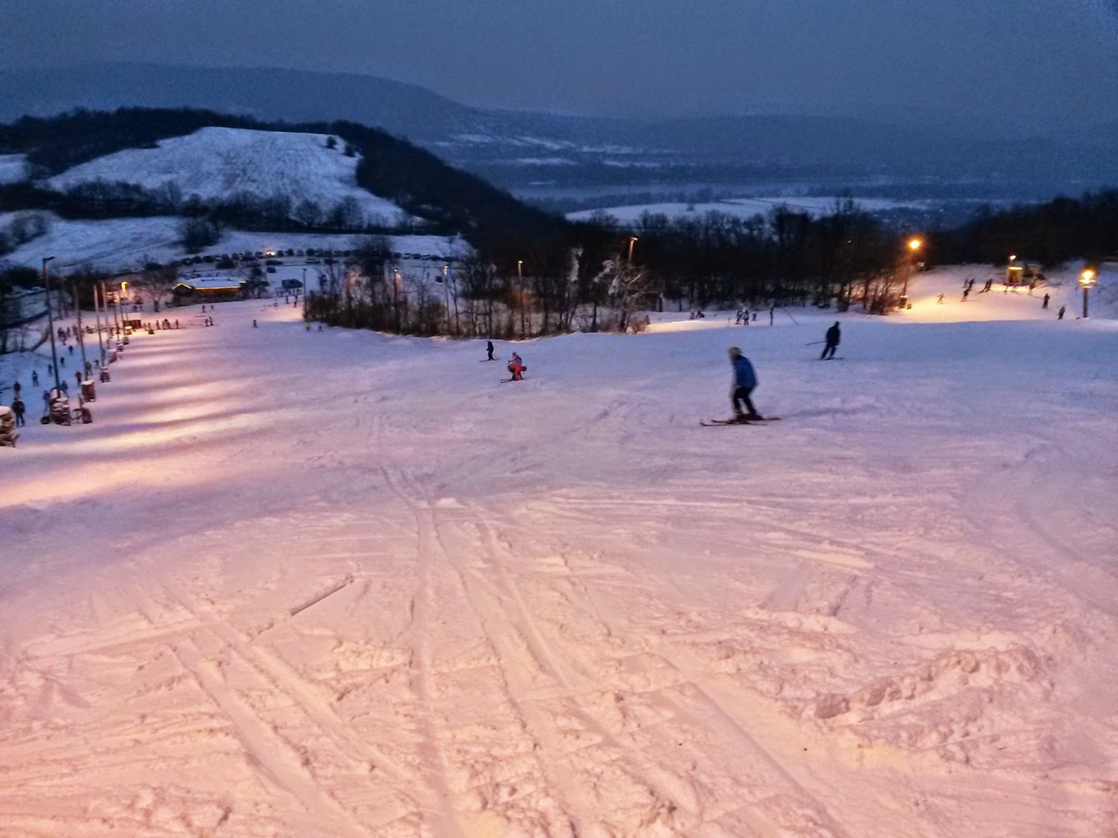 Visegrádi esti sízés az Újév első napján. A kép 2015. január 1-jén 20 órakor készült.