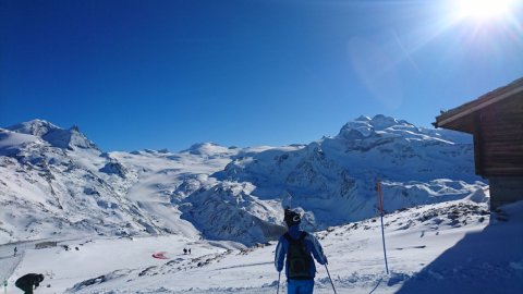 A Doufurspitze (4634 méter) a Gornergratgleccserrel