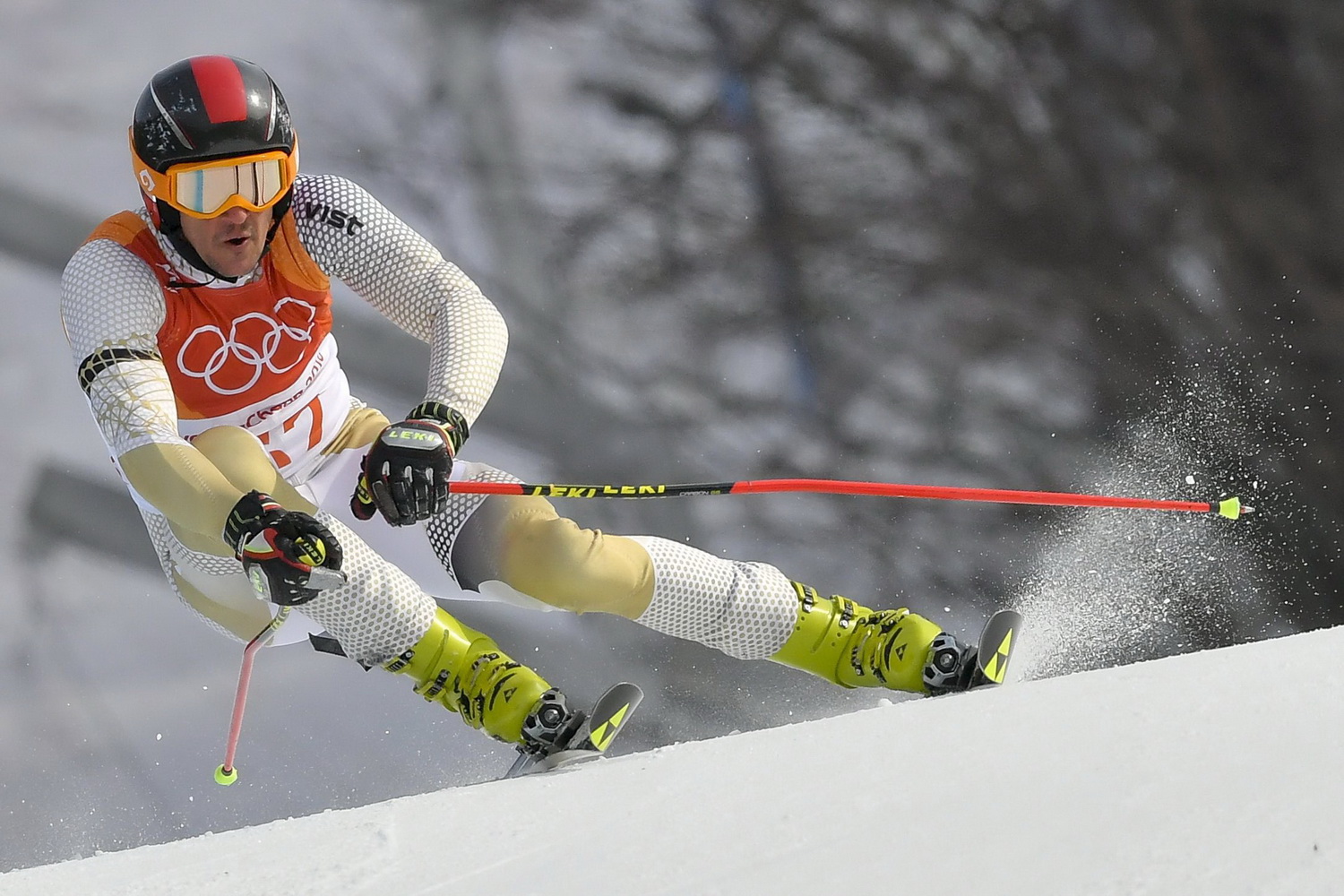 Samsal Dalibor alpesi síző a phjongcshangi téli olimpia férfi óriás-műlesiklás versenyszámában az Alpensia Sport Parkban 2018. február 18-án. MTI Fotó: Czeglédi Zsolt