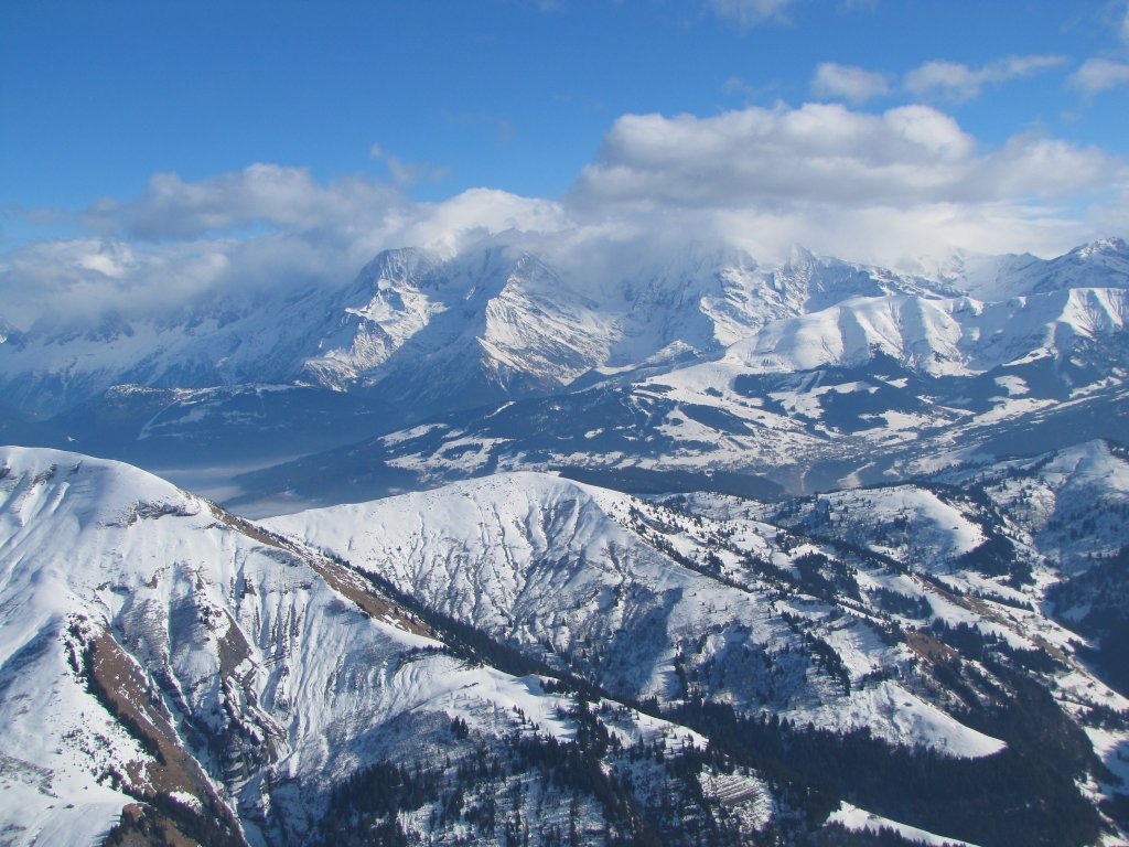 A Mt.Blanc tömbje a Col de Balme-ról