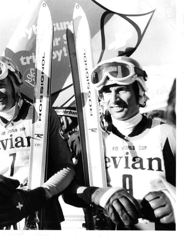 1971 december, St-Moritz, Michael Deatwyler (CH) és Walter Tresch (CH)