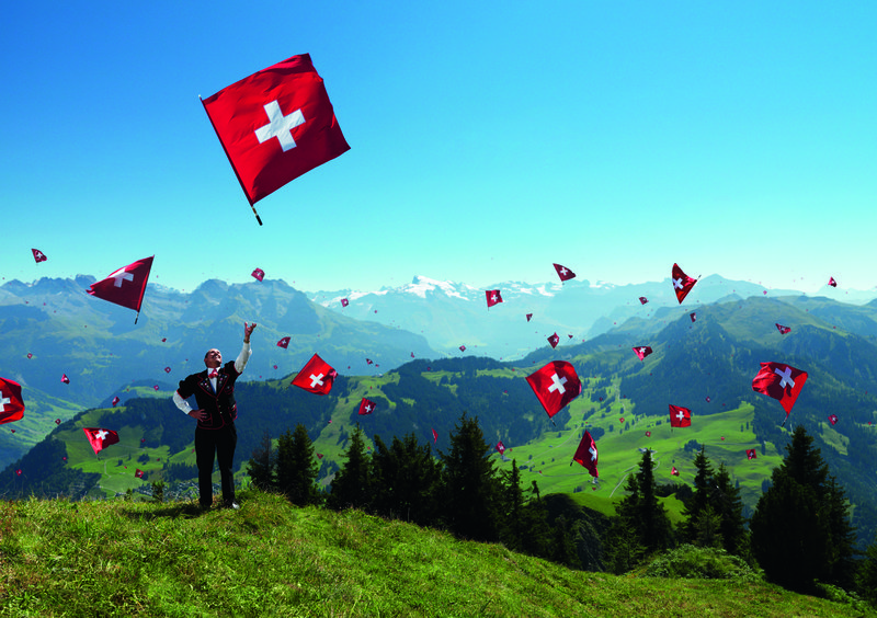 Schweiz Tourismus: "Zászlólengetők"