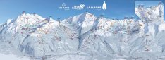 Paradiski - Les Arcs, La Plagne sítérkép Paradiski - Les Arcs, La Plagne sítérkép