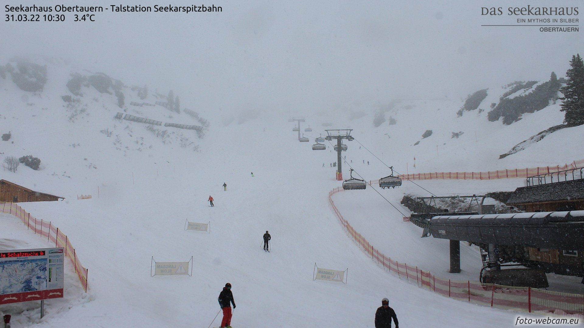 Obertauern webkamera: ma délelőtti havazás