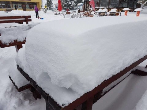 Csorbató: 39 cm hó, ebből 38 cm a mostani havazásból Kép: Slovenský hydrometeorologický ústav (SHMÚ)