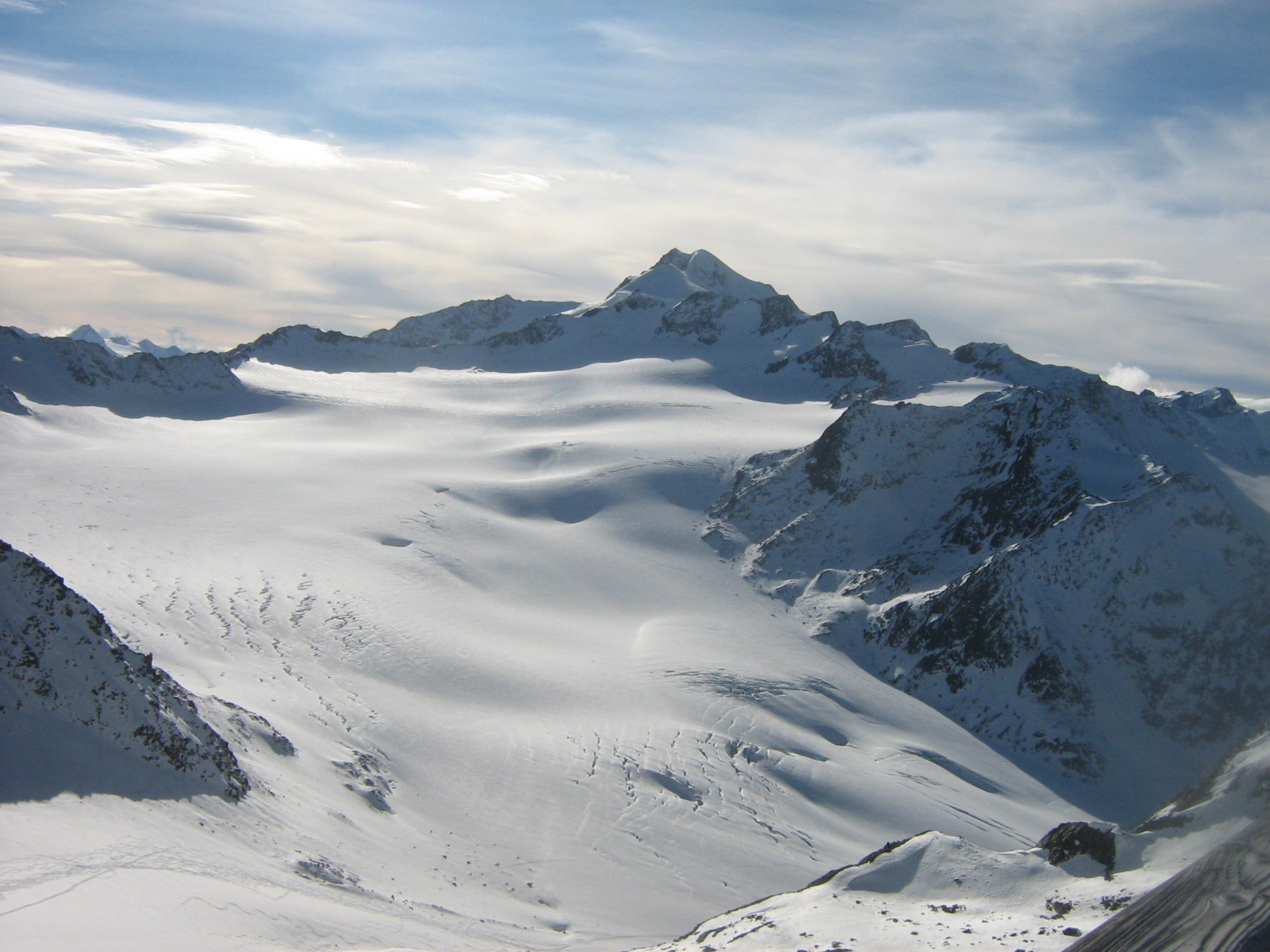 Wildspitze a gleccserrel