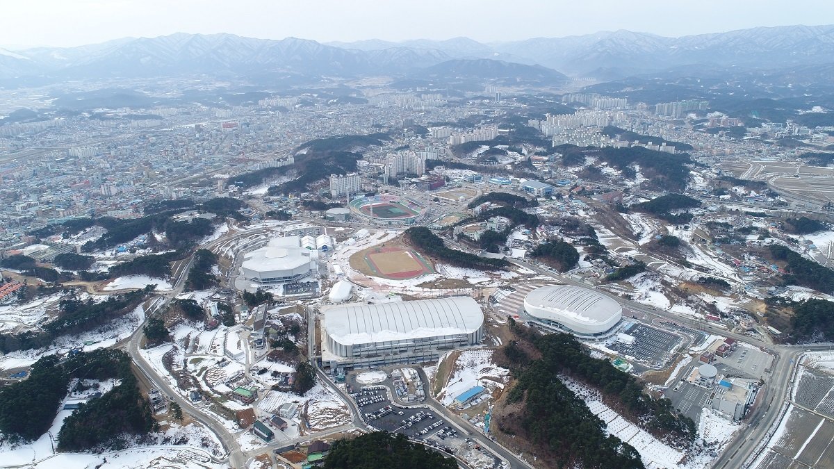 A Gangneung Olimpiai Park felülnézetből | Fotó: pyeongchang2018.com