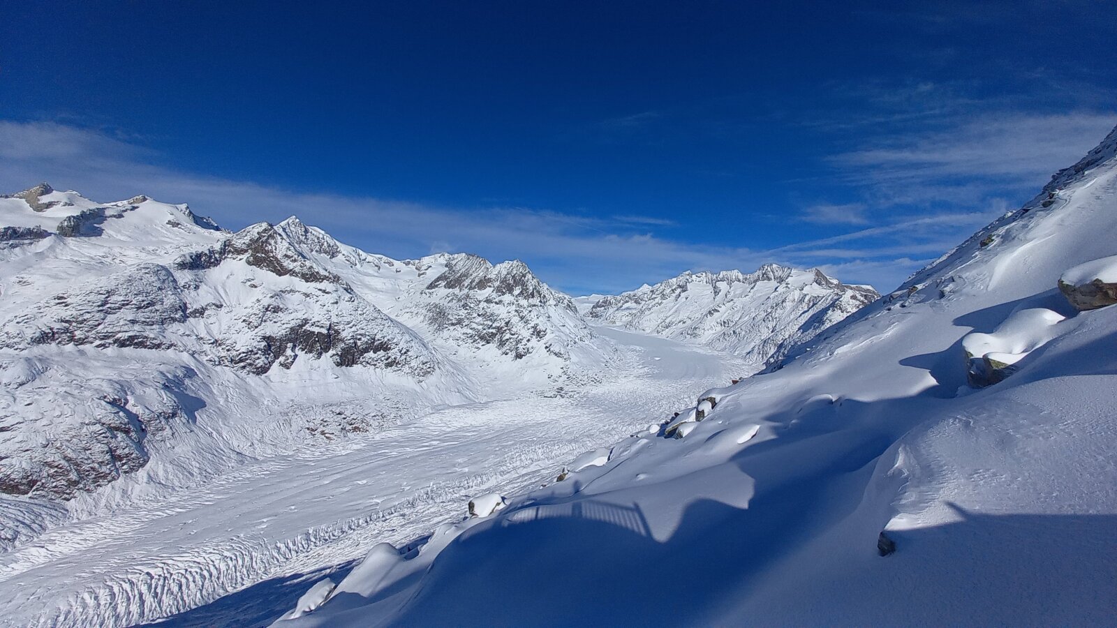 Az Aletsch gleccser a Bettmerhorn mellöl
