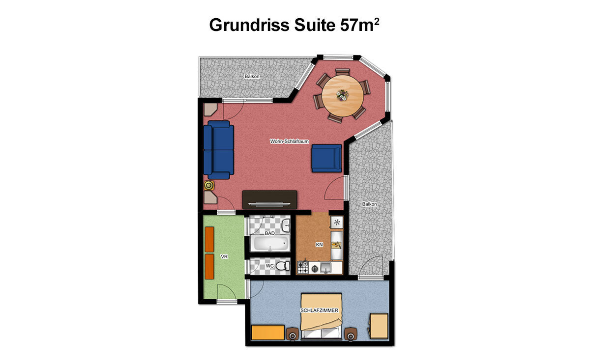 Családi szoba (Suite) - 57 m2