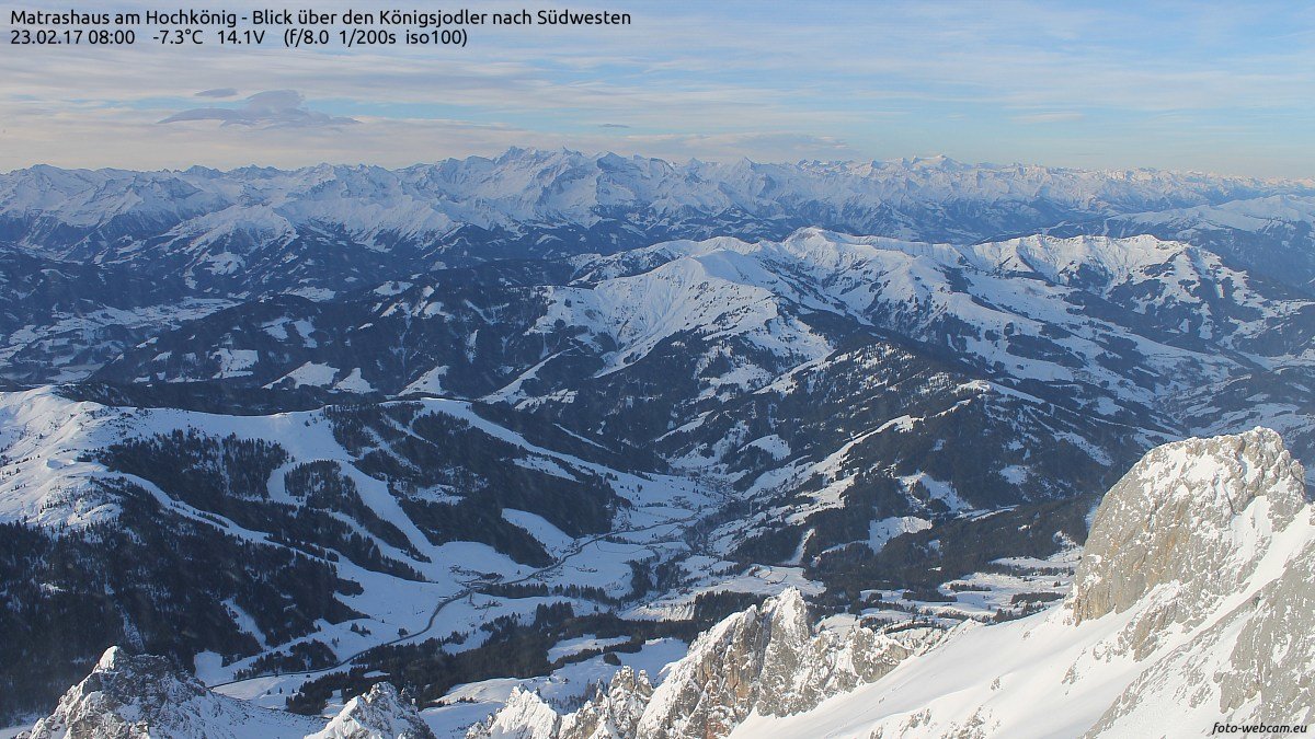 Hochkönig ma reggel - Fotó: webkamera