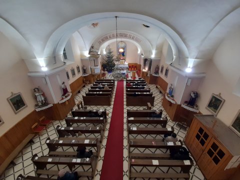 Kőrösmező temploma január 1-én. 
