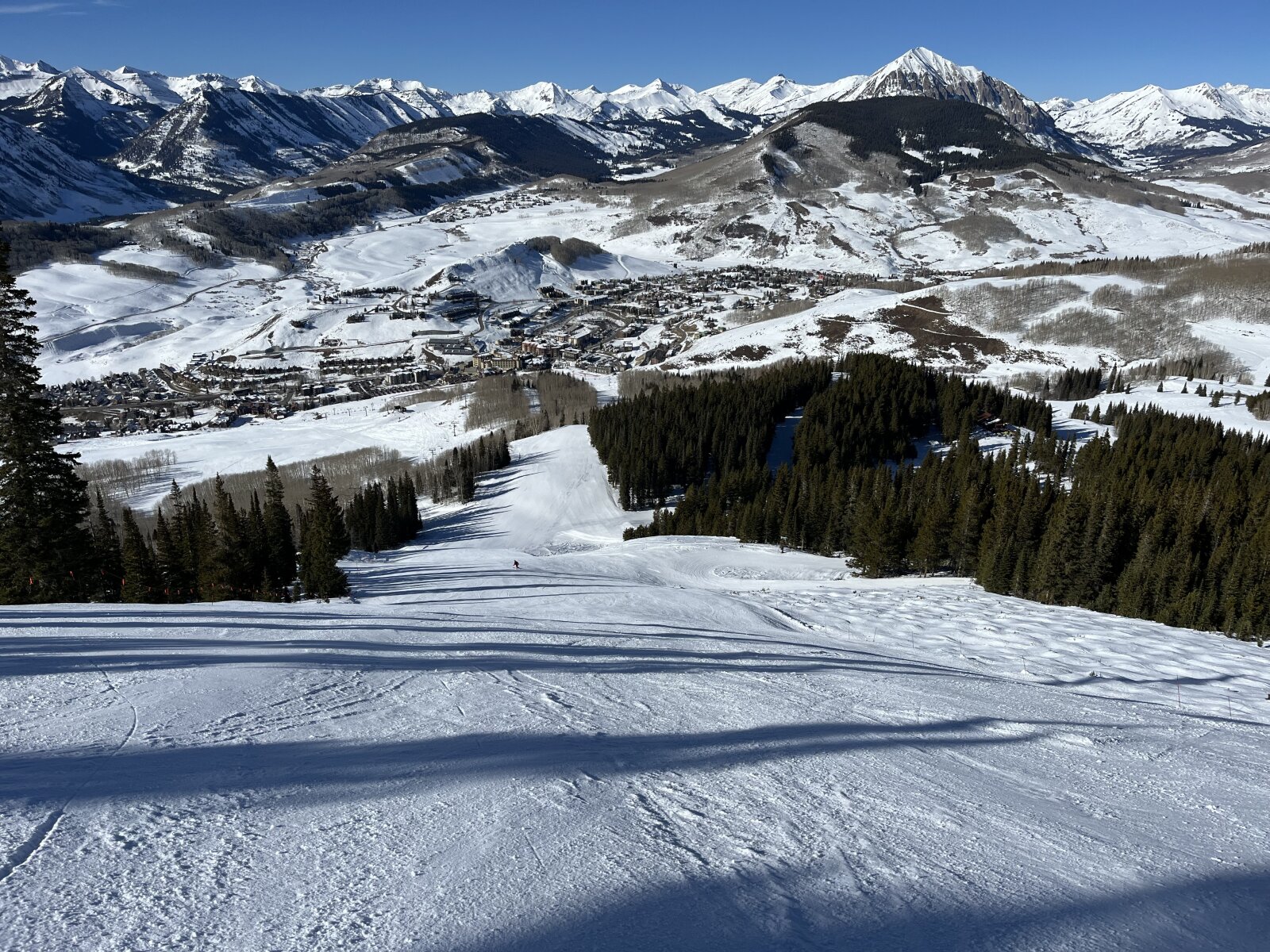 Crested Butte fekete pálya, “blue bird day”