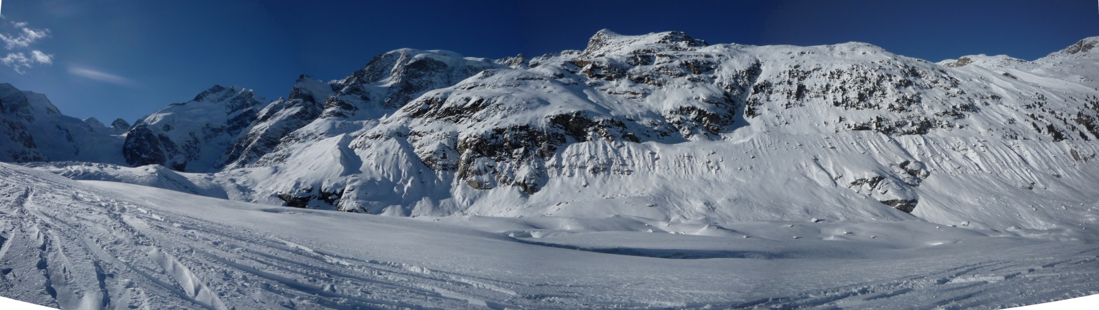 A Morteratsch-gleccser felső szakasza