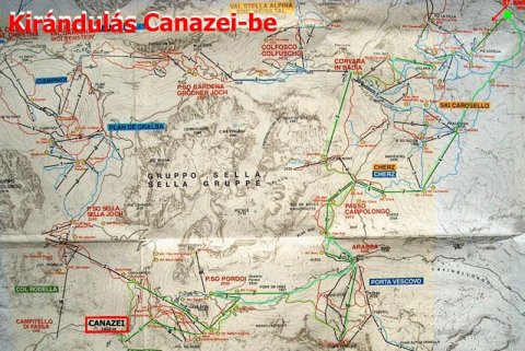 rvara-Arabba-Pordoi-hágó-Pecol-Canacei és vissza S.Cassiano-ig
