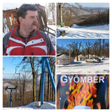 Ilyen volt Dobogókő 2015. február 11-én. A képen Lőrincz László, a sípálya és a Zsindelyes vendégház üzemeltetője