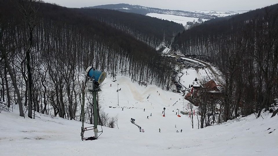 A legmeredekebb pálya Eplényben fentről. Csodás panoráma.