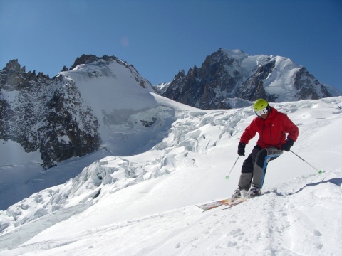 Az egyetlen kép, amit magamról készítettem időzítővel....mivel egyedül ereszkedtem a Mont Blanc oldalán:)