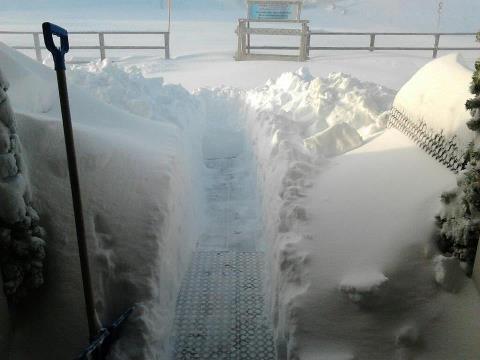 Ennyi hó esett Nassfelden (Kép: Várszegi Gábor/Facebook) 