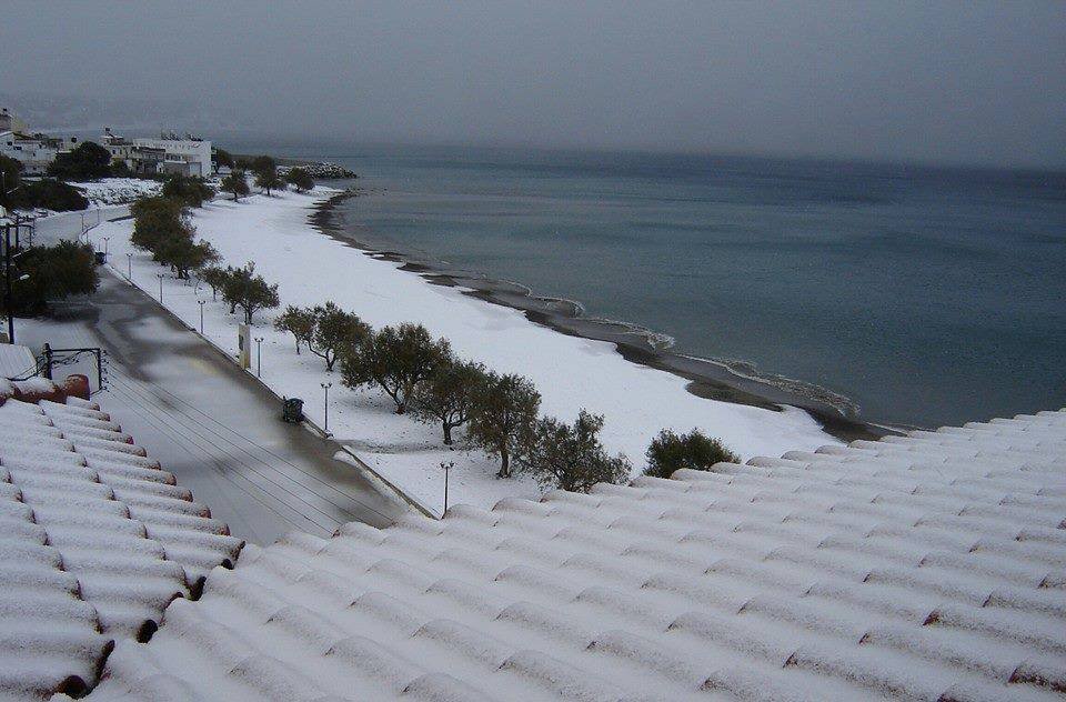 Kréta déli részén a tengerpart (Kép: Severe Weather Greece)