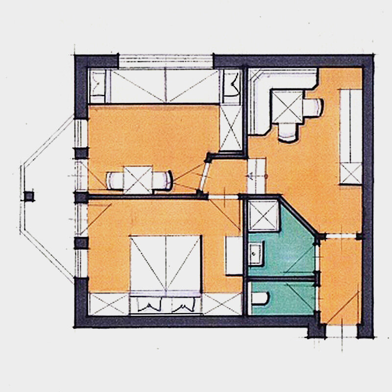 2-es apartman | 48 m², 4 fős