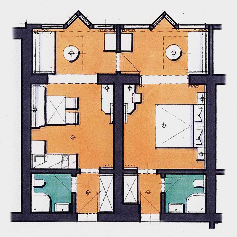 3-as apartman | 42 m², 4 fős