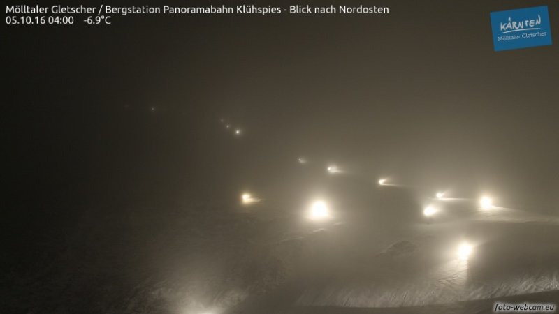 Intenzív hóágyúzás Mölltalon - fotó: lfoto-webcam - Kattints a képre a nagyításhoz