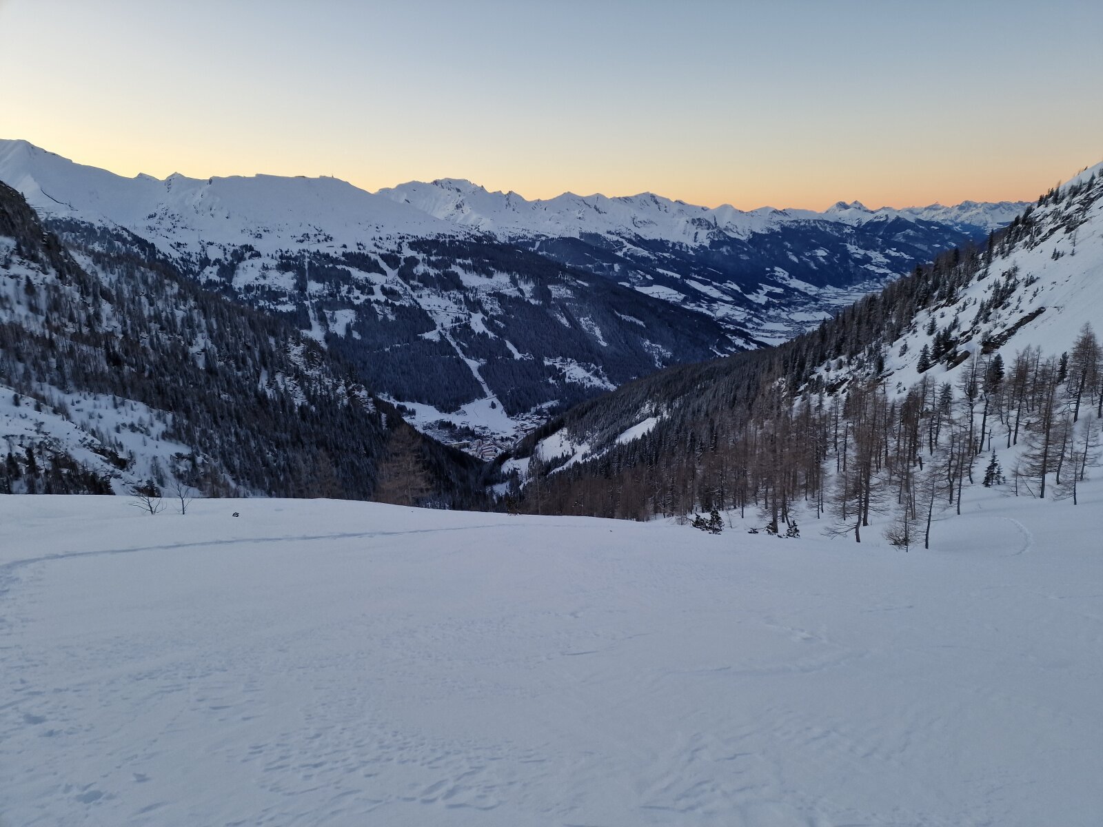 Naplemente után. Szemben a Stubnerkogel.