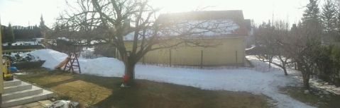 A hó szinte teljesen elolvadt az udvar többi részén.2012.02.19.