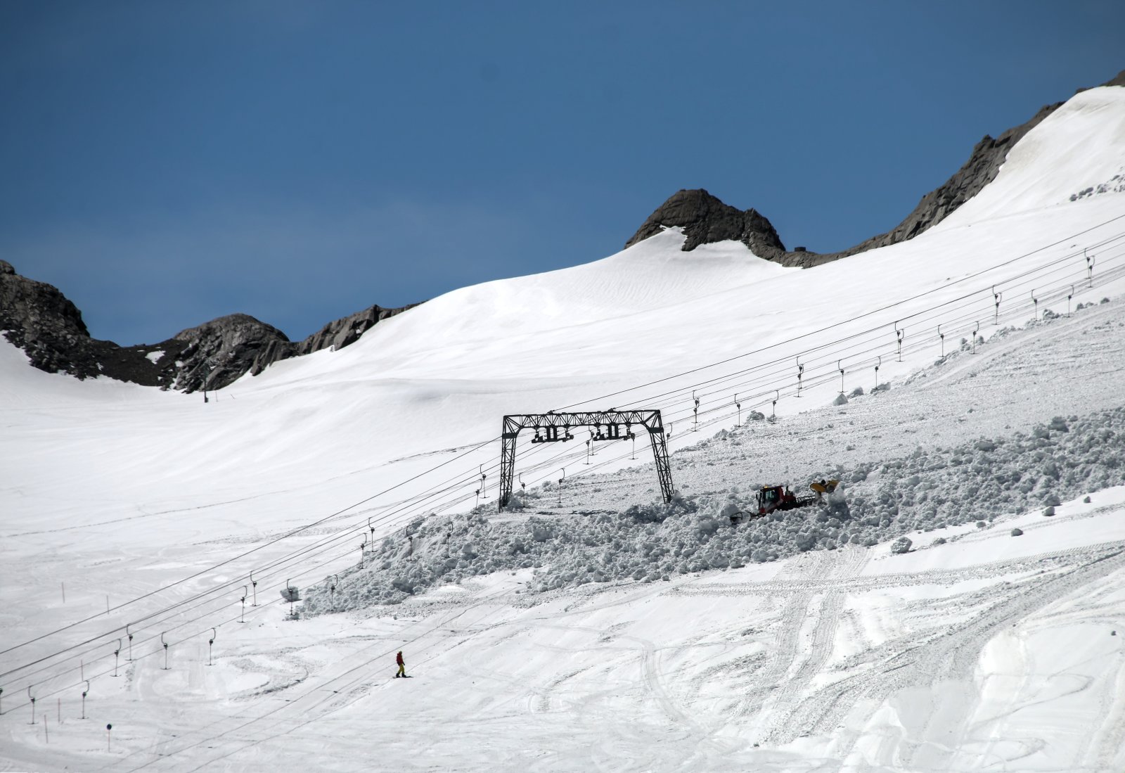 Snowfarming a Kitzliftek felső szakaszán