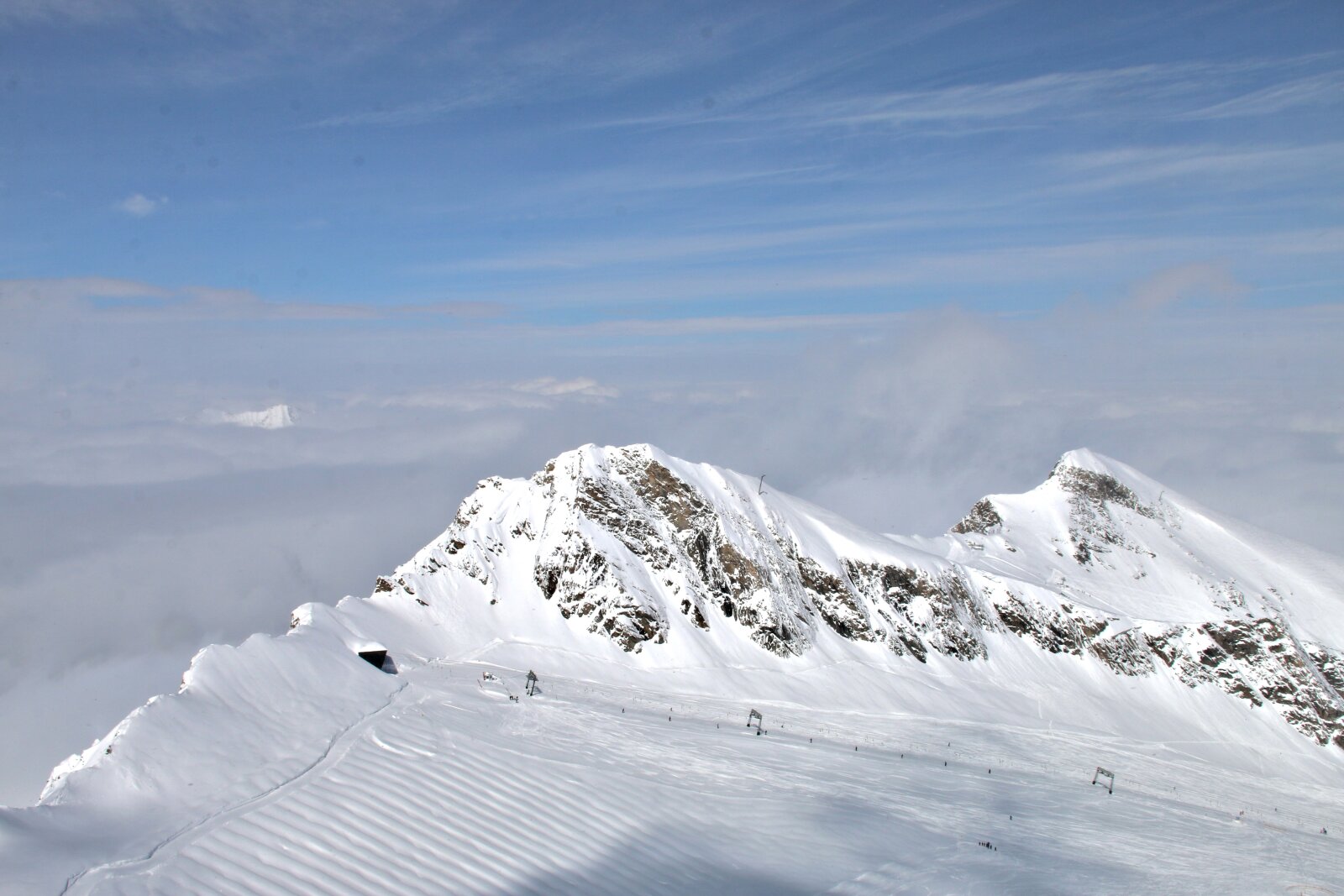 Kaprun kedd délelőtt, a gleccseren 360 cm a hóvastagság - Fotó: Stánicz Balázs (Stani)