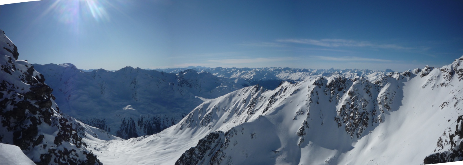 Kilátás Dél-Tirol felé (Falginjoch, 3100 m)