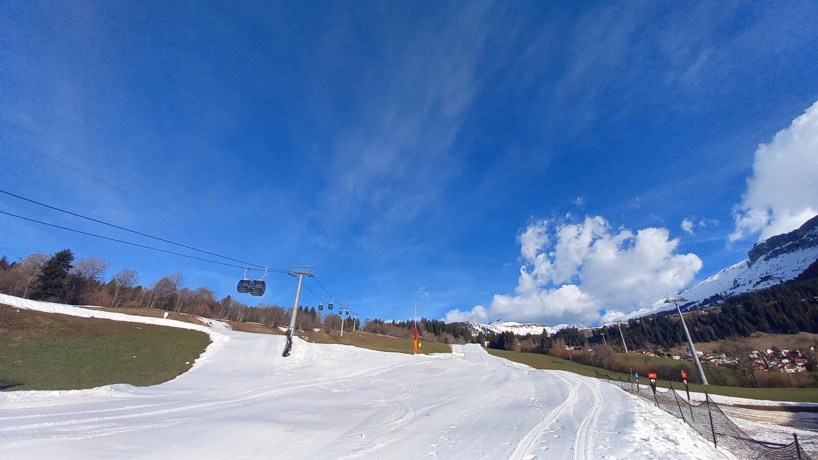 Flims völgy pálya, a sípálya mellett már nem volt hó