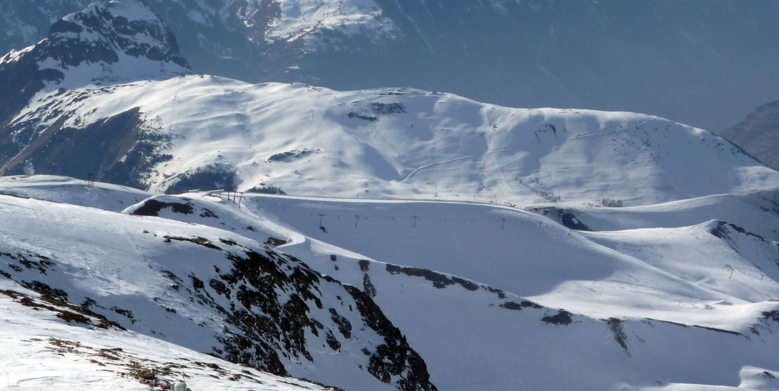 Vallée Blanche távoli nézetben