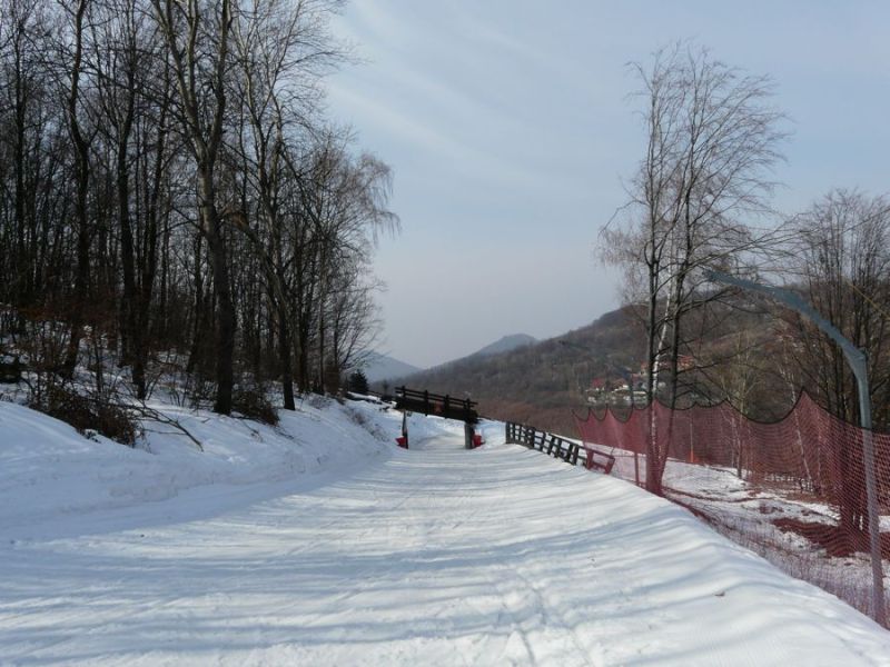 4-es nagypálya (1 km) a kishíd előtt - Sípark Mátraszentistván