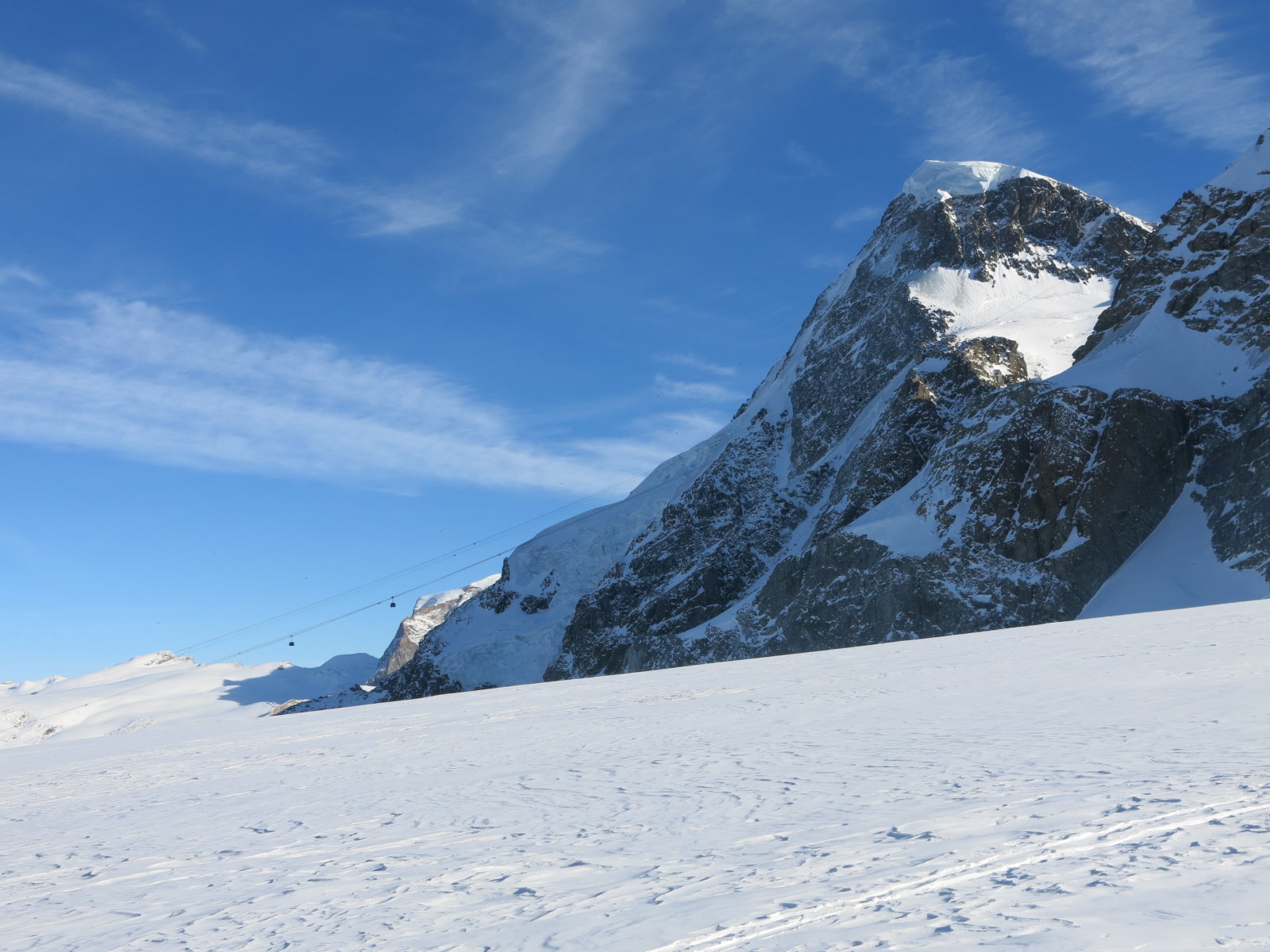 Breithorn a Schusspiste iranyabol