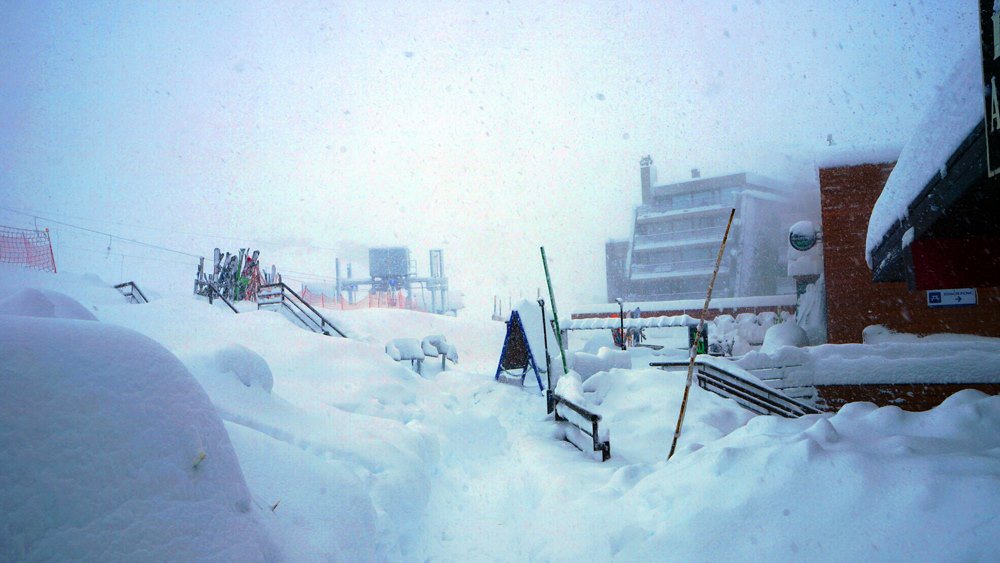 La Parvát lassan elfedi a hó - Fotó: Ski La Parva