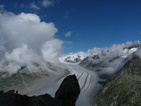 az Aletsch gleccser felső része az Eggishornról