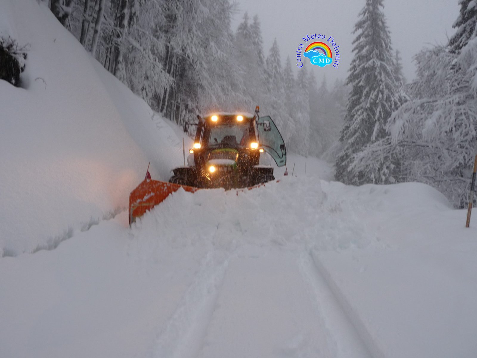 1200 méter magasságban ennyi hó van a Dolomitokban (Kép: Centro Meteo Dolomiti)