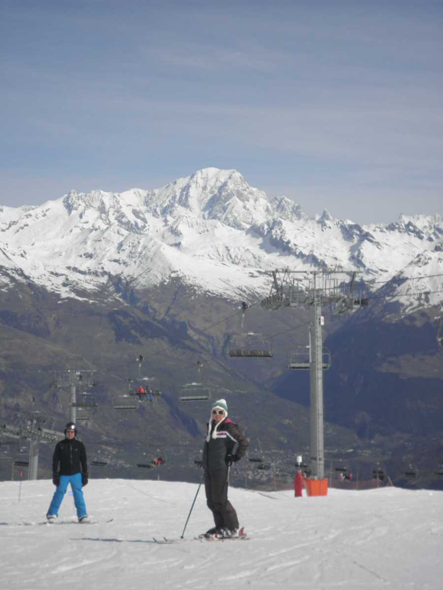 Bijolin felvonó, háttérben a Mt. Blanc