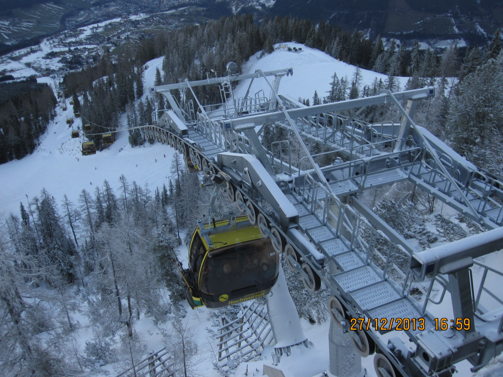 Az új hochwurzen gipfelbahn felülről