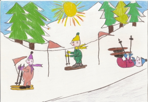 Így síeltem (rajzpályázat) Készítette: Bagó Brendon, 10 éves