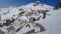 A Belvedere 2260 méteren a gleccser bejárata