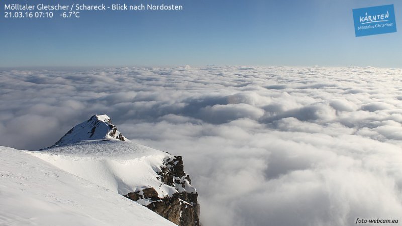 Mölltal és a felhőtenger - foto.webcam.eu - Kattints a képre a nagyításhoz