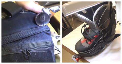 Gerincvédő, Snowboard cipő szorítópánt javítás és csere